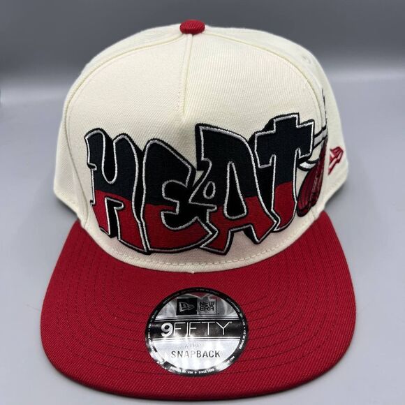 Miami Heat Hat Men Graffiti Retro Vintage 9Fifty New Era‎ Snap